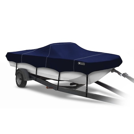 Eevelle Boat Cover TRI HULL RUNABOUT w/ Outboard 21ft 6in L 102in W Navy SFTR21102B-NVY